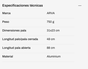 Pala ARVA Axe Shovel 
